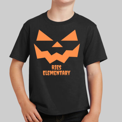 Youth T-Shirt - Fall Holidays - Jack O' Lantern - Orange Thumbnail